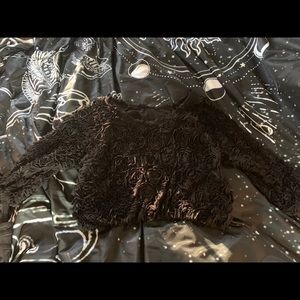 American Apparel 3D rose crop top